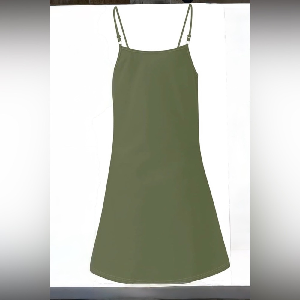 Elegant military Green Women's Dress